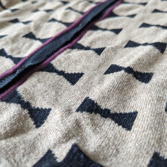 Corey Lynn Calter Neutral Bow Cashmere Cardigan Sweater - Picture 4 of 8